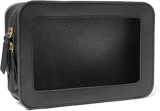 Clear Makeup Bag Small, TSA Approved Portable Toiletry Bag by FFpaw