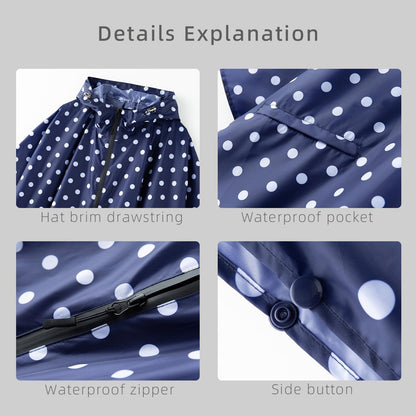 Cloak raincoat Unisex poncho Adult hooded men and women with pockets Mountaineering hiking rainstorm prevention