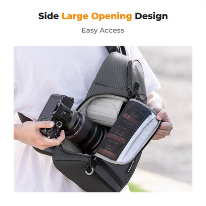 K&F Concept Camera Sling Bag Crossbody Bag Camera Shoulder Backpack DSLR/SLR/Mirrorless Photography Bags Compatible with Canon/Nikon/Sony/Fuji/Gopro/DJI
