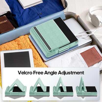 KDD Tablet Pillow Stand, Multi-Angle Viewing Ipad Holder for Lap, Bed and Desk, Foldable Soft Pad Dock with Stylus Mount Compatible with Ipad Pro 12.9, 10.5, 11, Air, Mini, Phones, Books, E-Reader