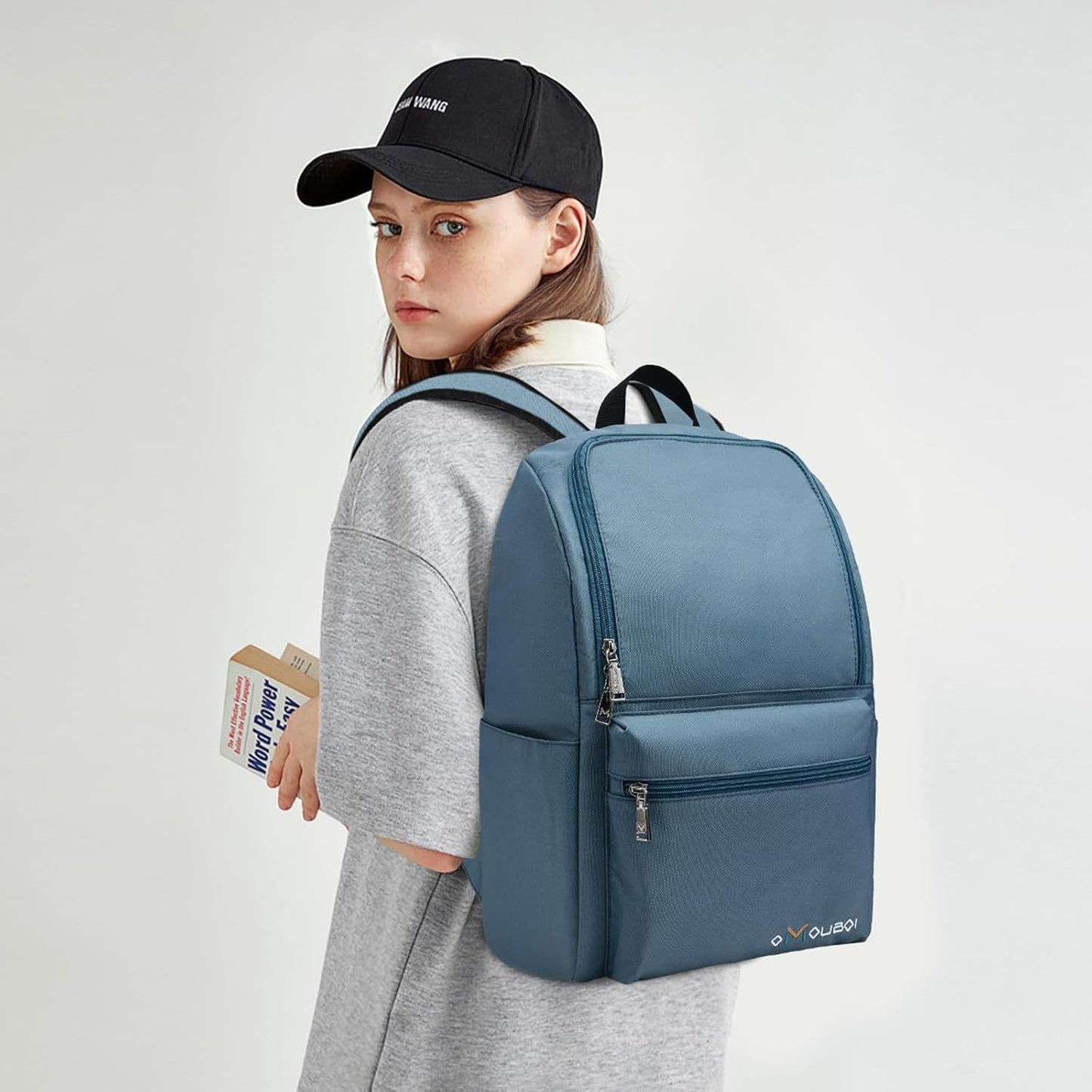 OMOUBOI Casual Daypacks Superbreak Backpack 14 inch Laptop Backpack for Women & Men Fits Tourism Business (Steelblue)