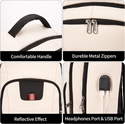 Laptop Backpack for Men, Large Anti-Theft Business Travel Backpack with USB Charging Port, Water Resistant College School Computer Bag for Men/Women for 17 Inch Laptop and Notebook