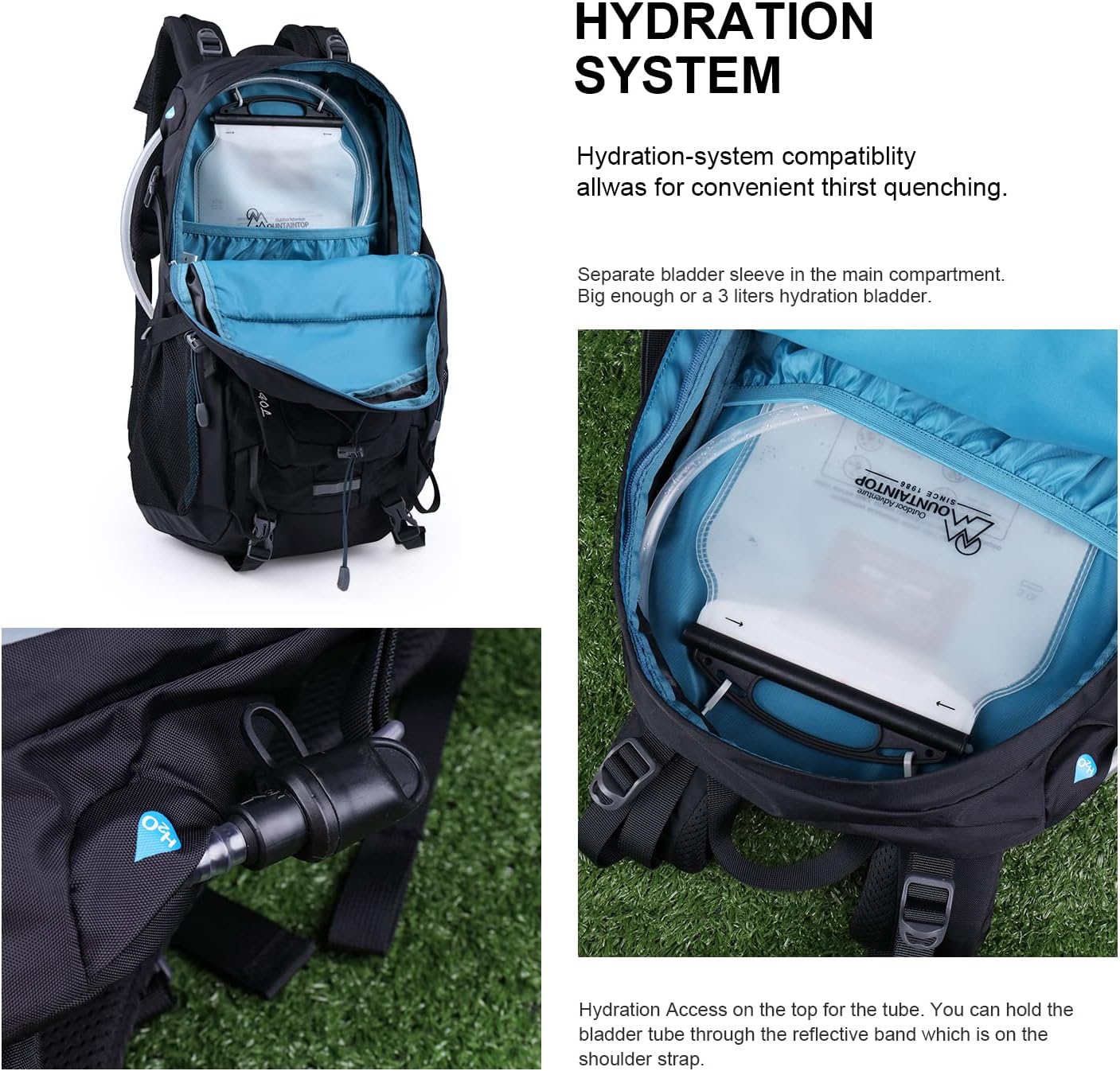 MOUNTAINTOP 25L/40L Hiking Backpack,Lightweight Travel Backpack for Men Women Outdoor Backpacking, Camping