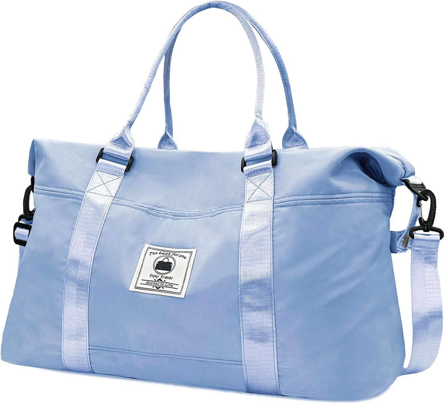 Travel Duffle Bag, Waterproof Sport Tote Gym Bag for Women Men, Overnight Weekender Carry On Bag with Wet Pocket