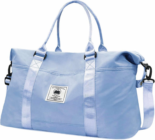 Travel Duffle Bag, Waterproof Sport Tote Gym Bag for Women Men, Overnight Weekender Carry On Bag with Wet Pocket