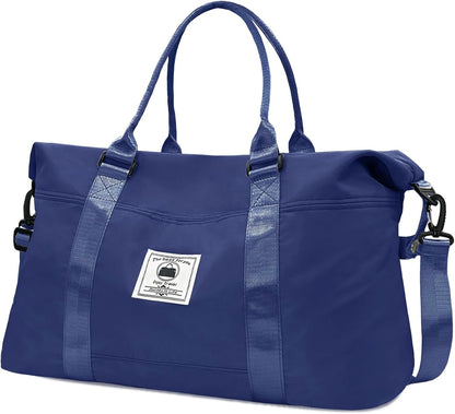 Travel Duffle Bag, Waterproof Sport Tote Gym Bag for Women Men, Overnight Weekender Carry On Bag with Wet Pocket