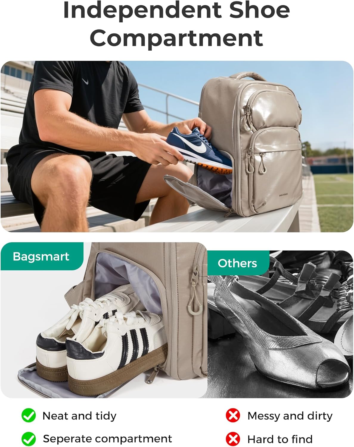 BAGSMART 30L Travel Backpack, 15.6 Inch Carry On Backpack Flight Approved, Personal Item Travel Bag, Water Resistant Weekender Bag Daypack, Rose Purple