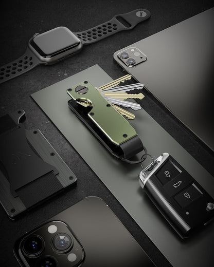 Key Organizer Compact Key Holder Metal Key Chain Minimalist key case key holder for keychain Secures 1-5 Keys