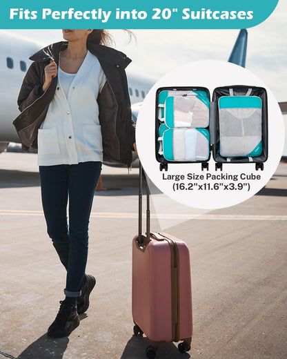 Compression Packing Cubes, Gonex Extensible Storage Mesh Bags Organizers