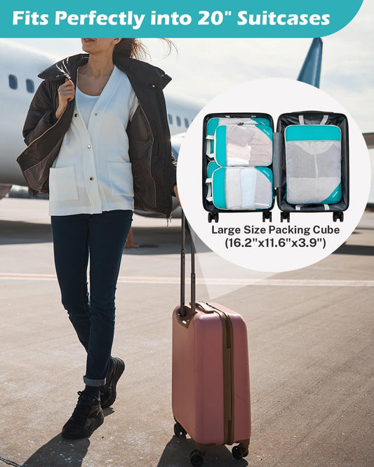 Compression Packing Cubes, Gonex Extensible Storage Mesh Bags Organizers