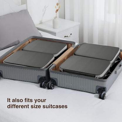DIMJ Clothes Storage Bag 6 Pack, 19L Compression Storage Bags for Blanket, Sweater, Jacket, Closet, Sheet Storage Organizer with Window Handle, Compression Packing Cubes Space Saver Bags with Zipper