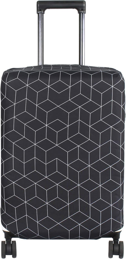 HYPER VENTURE Washable Luggage Cover - Fashion Suitcase Protector Fits 18-22 Inch Luggage (Black Maze, S)