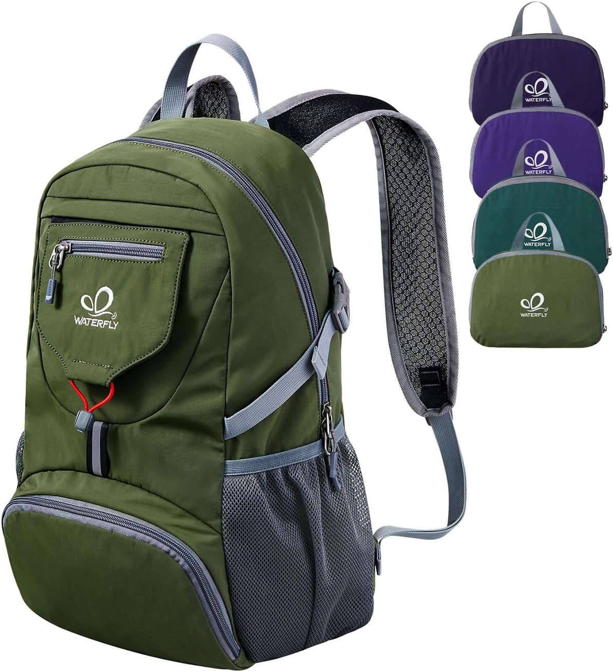 WATERFLY Small Lightweight Packable Backpack: 20l Ultra Light Foldable Travel Hiking Camping Daypack Day Pack for Man Woman