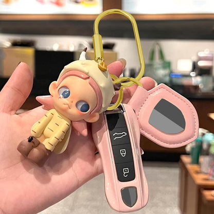 Key Chain, Brass Key Rings 2 Pack Screw Lock Key Organizer with 4 Rings Carabiner Keychain Clip for Men and Women