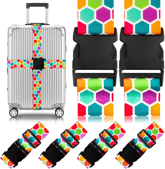 Adjustable Travel Luggage Strap Suitcase Belt Travel Bag Accessories 1.96 in W x 6.23 ft L