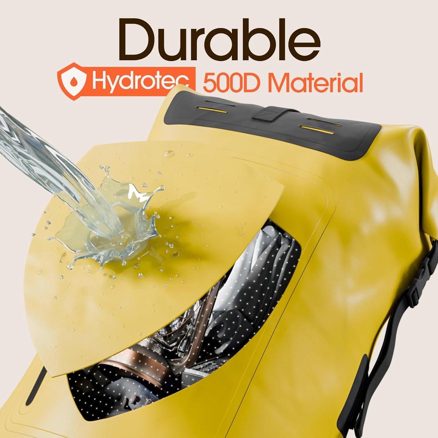 Earth Pak Waterproof Backpack - Heavy Duty Hiking Backpack - Roll-Top Closure Bag - Cushioned Dry Bag Waterproof Phone Case