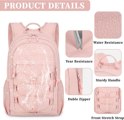 ZOMFELT Hiking Backpack for Women Men, 15L Lightweight Packable Backpack for Trip, Water Resistant Small Travel Backpacks, Foldable daypack for Hiking, Walking, Cycling, Camping, Pink