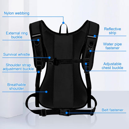 Hydration Backpack, Cycling Backpack Outdoor,Lightweight Hydration Pack with 70 oz 2L Hydration Bladder, Water Backpack for Running, Hiking, Cycling, Climbing, Camping, Biking