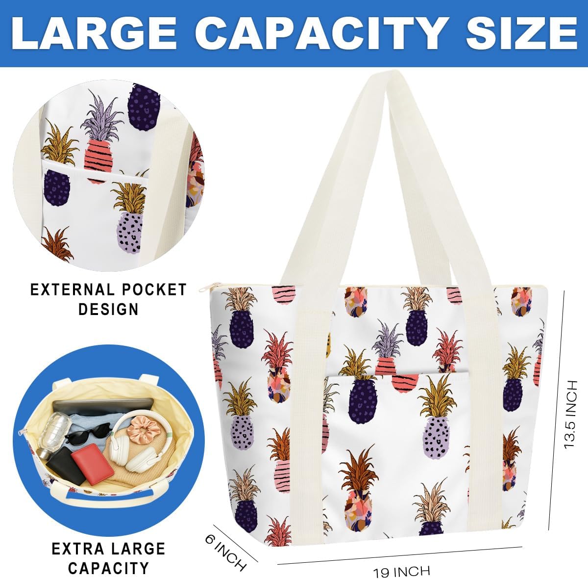 Beach Bags Wet Bag for Swimsuit Tote Bag for Friends Travel Gifts, Aloha Bags Waterproof Vacation Essential