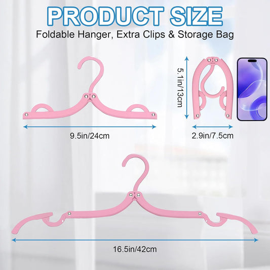10 Pcs Travel Hangers Cruise Ship Essentials Accessories Portable Folding Clothes Hanger Foldable Drying Rack