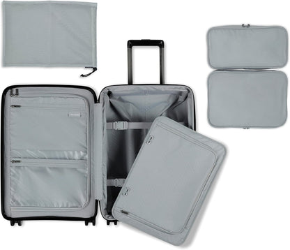 Samsonite Elevation Plus - Carry-On Hardside Luggage - Scratch Resistant Polypropylene Shell, RightHeight™ Adjustable Handle, Integrated AirTag Holder, TSA Lock, WetPak™ Compartment - Triple Black