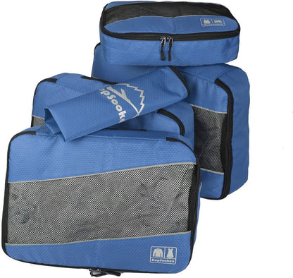 5 Set Packing Cubes for Travel Large Suitcase Luggage Organizer Bags Travel Accessories Vacation 4 Cubes 1 Laundry Pouch Bag