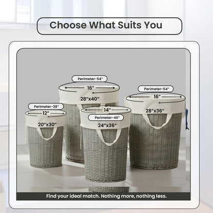 LFH Home Cotton Canvas Large Laundry Bag with Handle, Heavy Duty Drawstring Closure Washable Laundry Bags, School Travel, Home, Hotel, College Dorm, Organizer Sack, Toy Clothes 20x30 (Pack of 4)-White