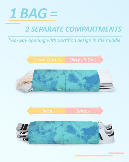 BAGSMART 6 Set Compression Packing Cubes - Lightweight Travel Essentials, Durable Luggage Organizer