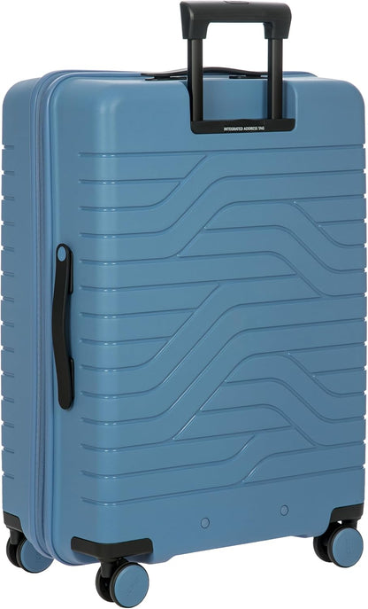 Bric's B|Y Ulisse Spinner Suitcase - 28" Inch Carry-On Luggage - Hard Exterior and TSA-Approved Lock - Grey Blue