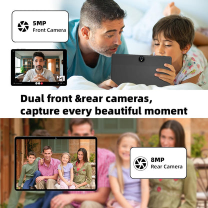 2025 Upgraded Android 14 Tablet, 11inch Tablet PC,Support Face Unlock, Octa-core CPU,12GB+128GB+1TB Expand, 8000mAh Big Battery, 18W Fast Charging, WiFi6, BT5.0,Touchscreen Display Tableta with Case