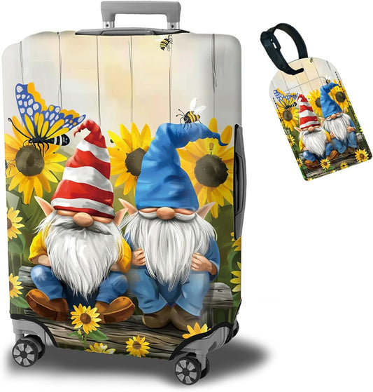 Luggage Cover Plus - Suitcase Protector with Concealed Zipper, Washable Elastic Cloth, Dustproof, Anti-Scratch for 26-28 inch Luggage (L)