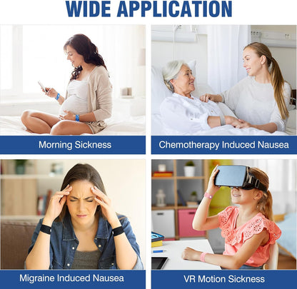Motion Sickness Bands Anti Nausea Wristband for Adult and Kids Morning Sickness Relief for Pregnant Women Acupressure Nausea Relief for Car, Sea, Air Sickness - 2 Pairs Camo Blue, Camo Blue