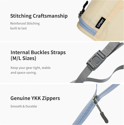 Cipway 5 Set Packing Cubes for Travel Suitcase Organizer for Accessories Luggage Carry On Suitcase Lightweight Vanilla Cream