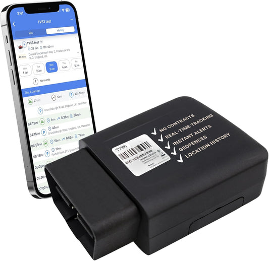 Truview TV500 OBD II, 4G GPS Tracker with Global SIM - Real-Time & Reliable Vehicle Tracking Device for Cars, Vans & Fleets - Plug & Play, Mobile App, 24/7 Support - No Contract Required