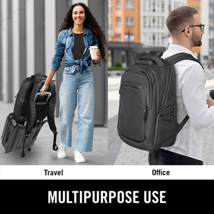 Kenneth Cole REACTION Abrasion-Resistant Parker Laptop Backpack, Black