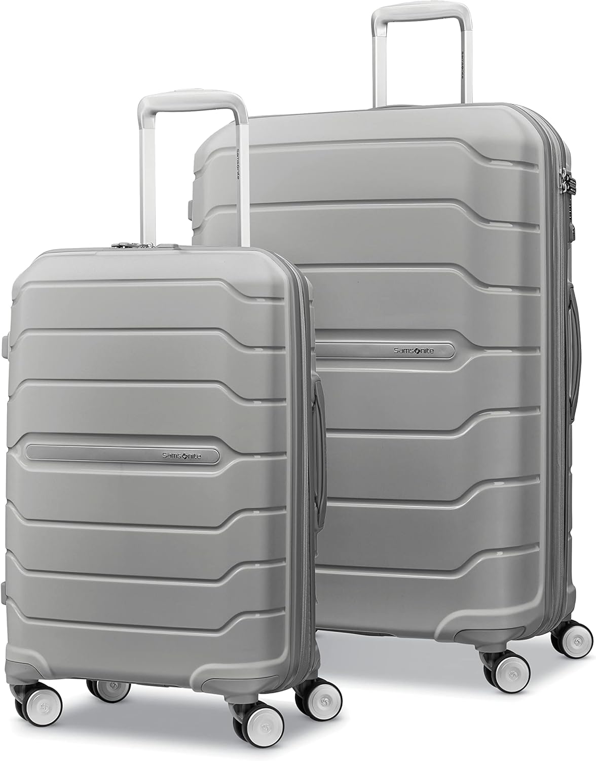 Samsonite Freeform Hardside Expandable with Double Spinner Wheels, 2-Piece Set (21/28), Light Grey