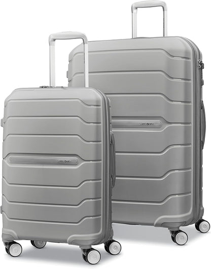 Samsonite Freeform Hardside Expandable with Double Spinner Wheels, 2-Piece Set (21/28), Light Grey