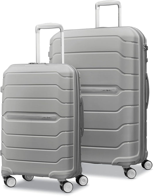 Samsonite Freeform Hardside Expandable with Double Spinner Wheels, 2-Piece Set (21/28), Light Grey