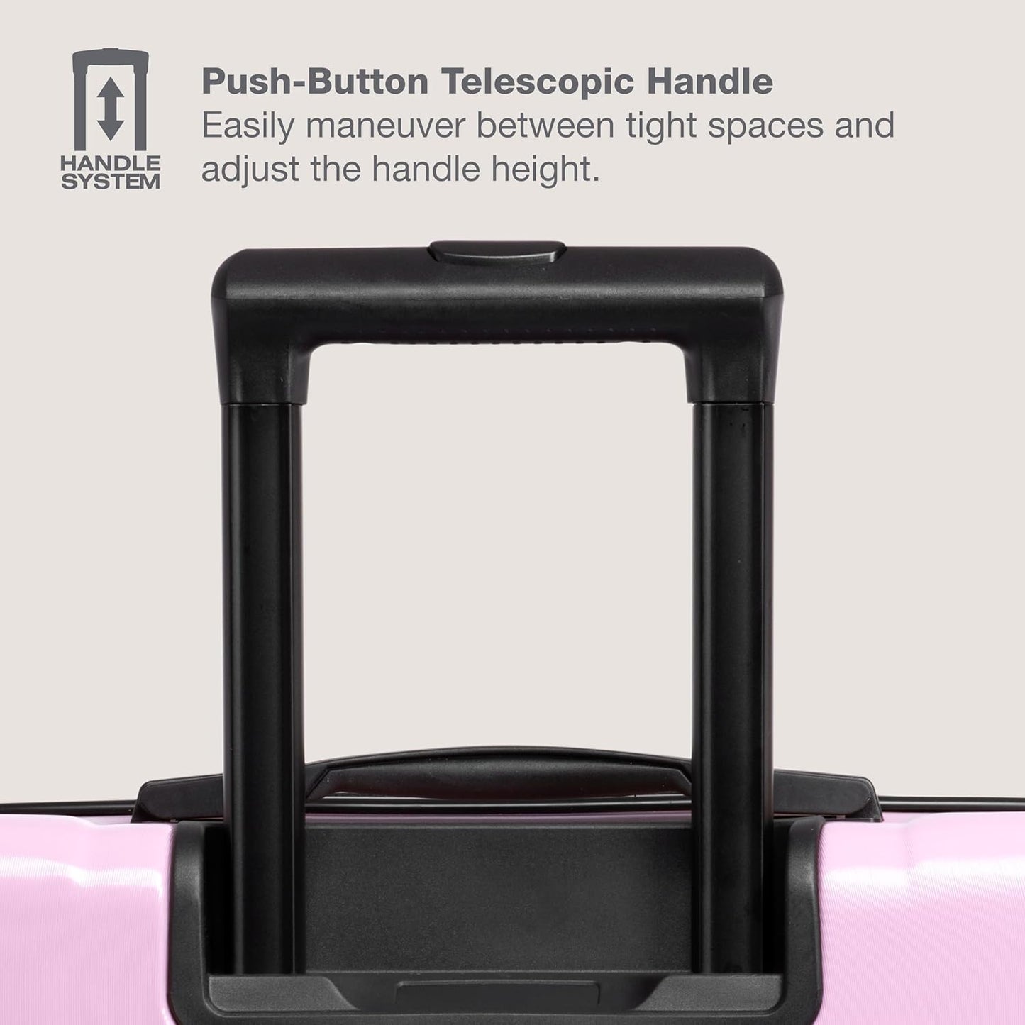 U.S. Traveler Boren Polycarbonate Hardside Rugged Travel Suitcase Luggage with 8 Spinner Wheels, Aluminum Handle, Lavender, Carry-on 22-Inch, USB Port