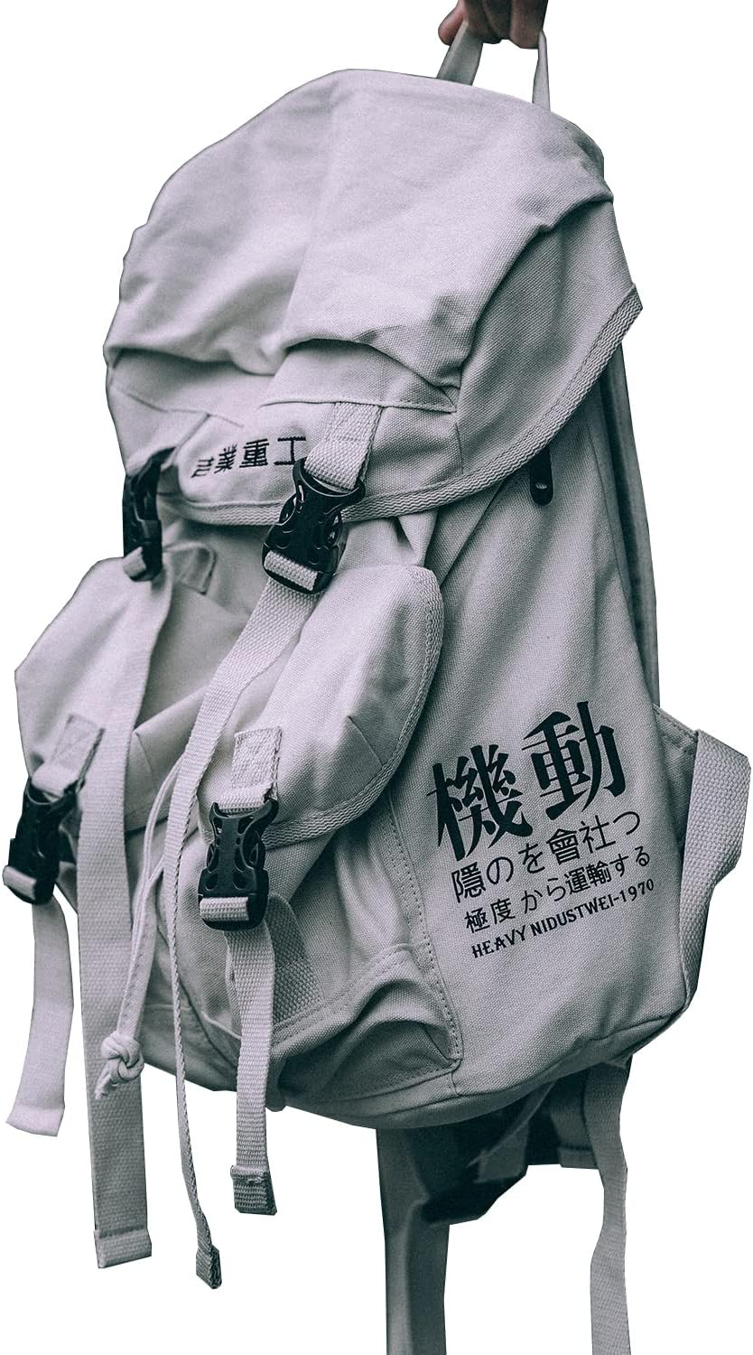 MFCT Men's Techwear Backpack Japanese Bag (Beige)