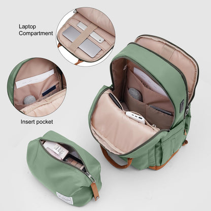 LONG VACATION 3 Piece Carry On Luggage 20 Inch Suitcase with Spinner Wheels, ABS+PC Hardshell Suitcase set with TSA Lock & YKK Zipper