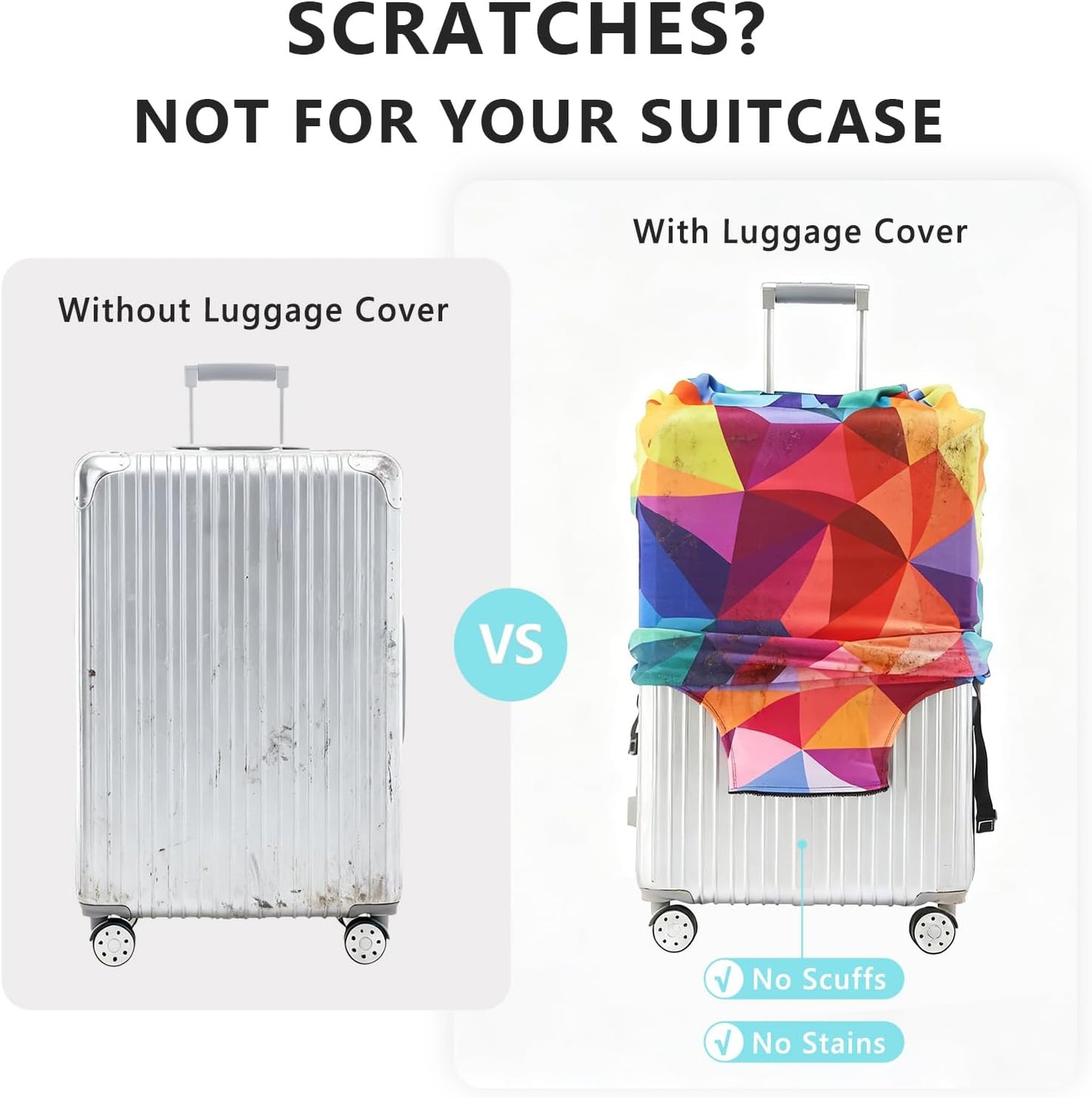 Travelkin Luggage Covers For Suitcase Tsa Approved,Suitcase Cover Protector Fit 26-28 Inch Luggage