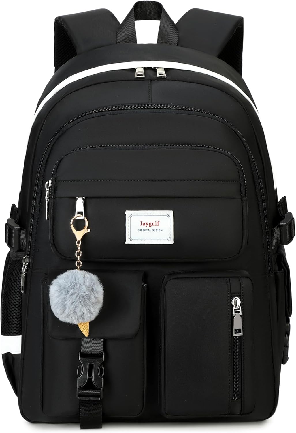 Girls Backpack Stylish Schoolbag Set for College or High Student Laptop Backpack for Women Black