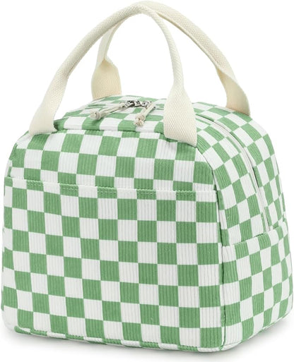 Bluboon Lunch Bag for Women Men Cute Corduroy Lunch Tote Bags Reusable by BLUBOON