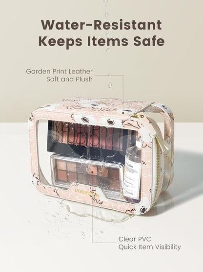 ROWNYEON Clear Makeup Case Toiletry Bag Multipurpose Travel Makeup Train Case - Image 4