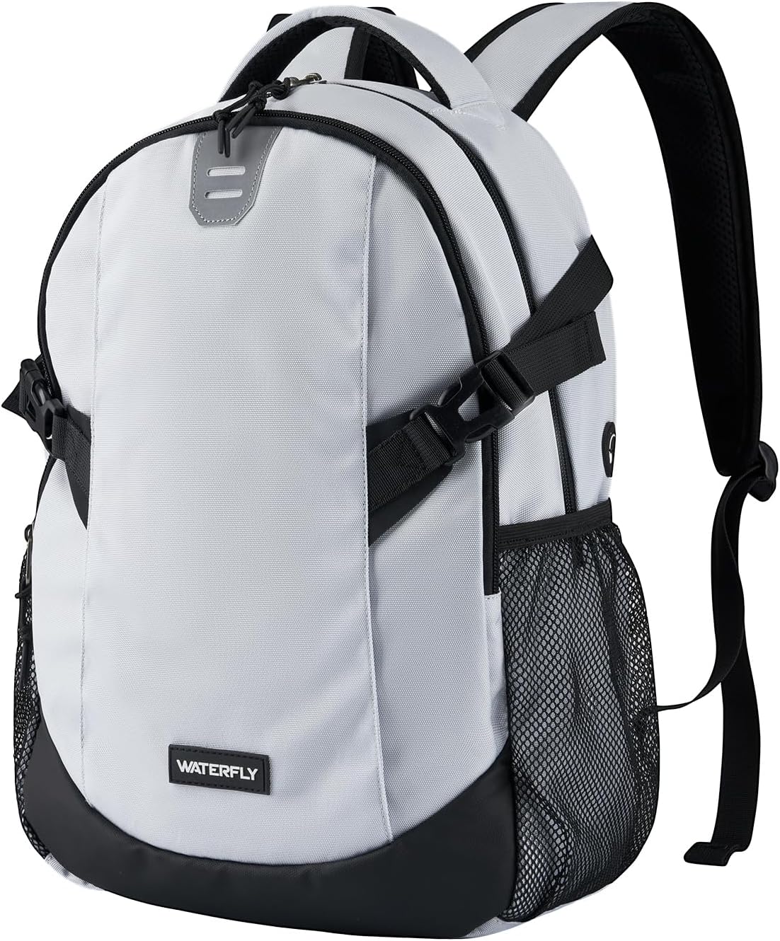 WATERFLY Small Casual Travel Backpack: 20L for Men Women Work Commuter Everyday EDC Daypack Hiking Gym Sport Workout Grey