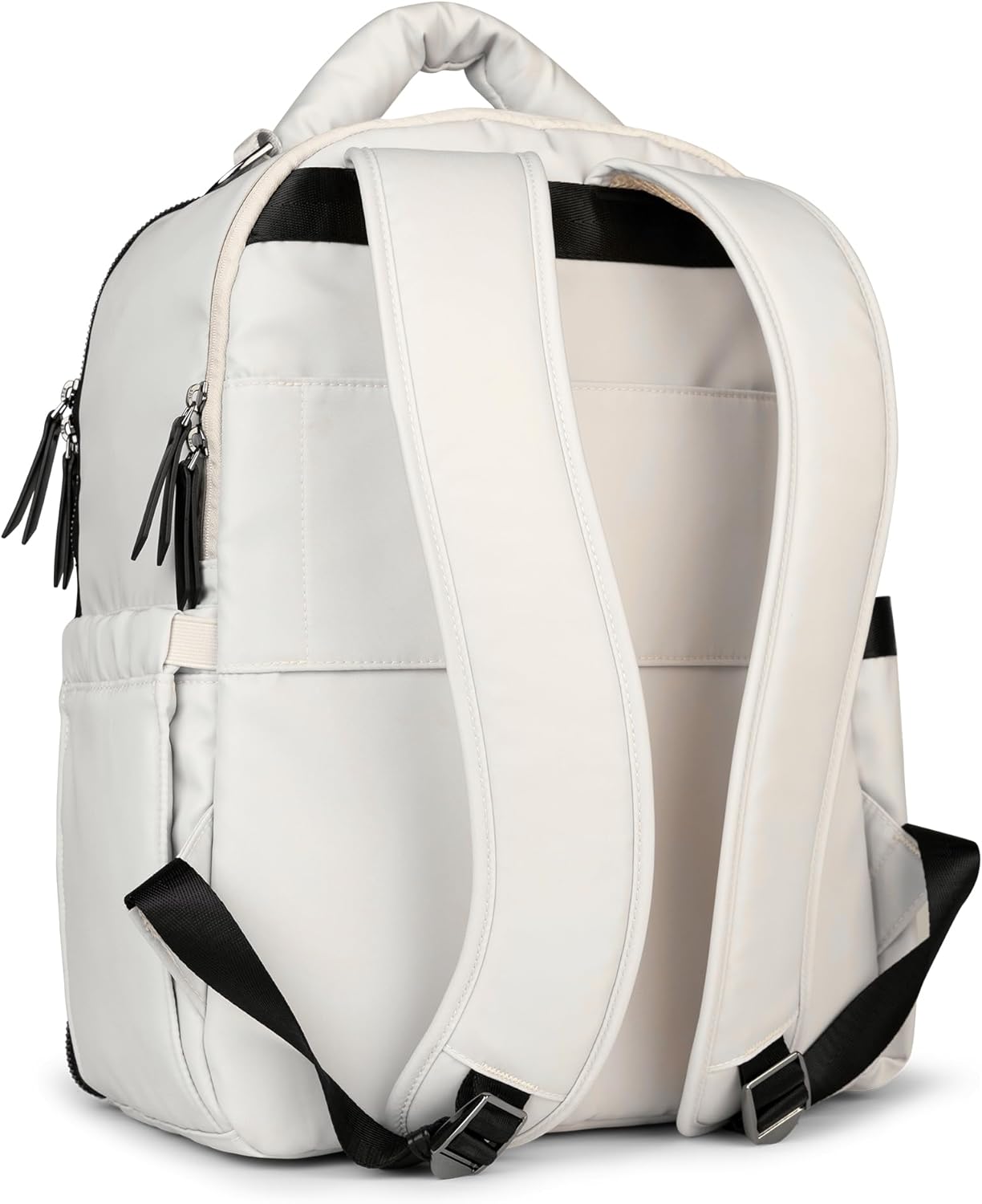 JuJuBe x Witney Carson - New Classic Diaper Bag Backpack with Portable Changing Pad, Stroller Straps, Large Travel Backpack, Carrying Baby Bottles, Wipes, Diapers, Cloud, Mothers Day Gift