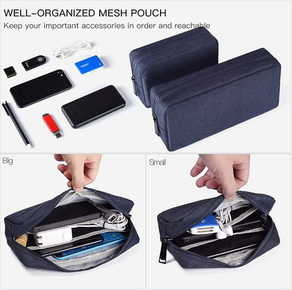 2-Pack Portable Storage Pouch Bag, Universal Electronics Accessories Case Cable - Image 3