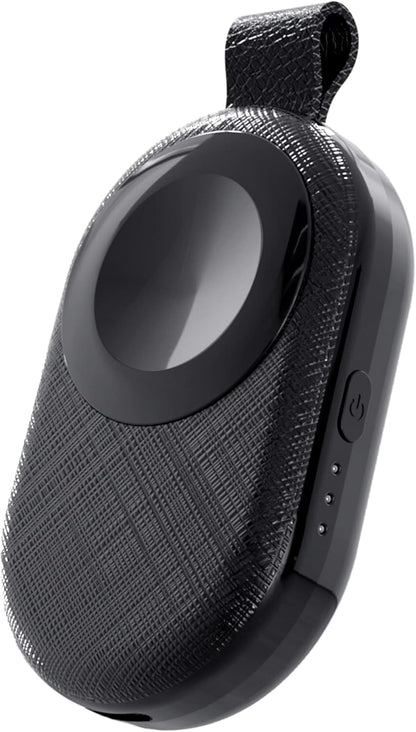 PZOZ Portable Apple Watch Wireless Travel Charger, 1200mAh Power Bank iWatch Fast Charging with Car Keychain, Adapter Compatible with Series Ultra 10 9 8 7 6 5 4 3 2 SE (Black)