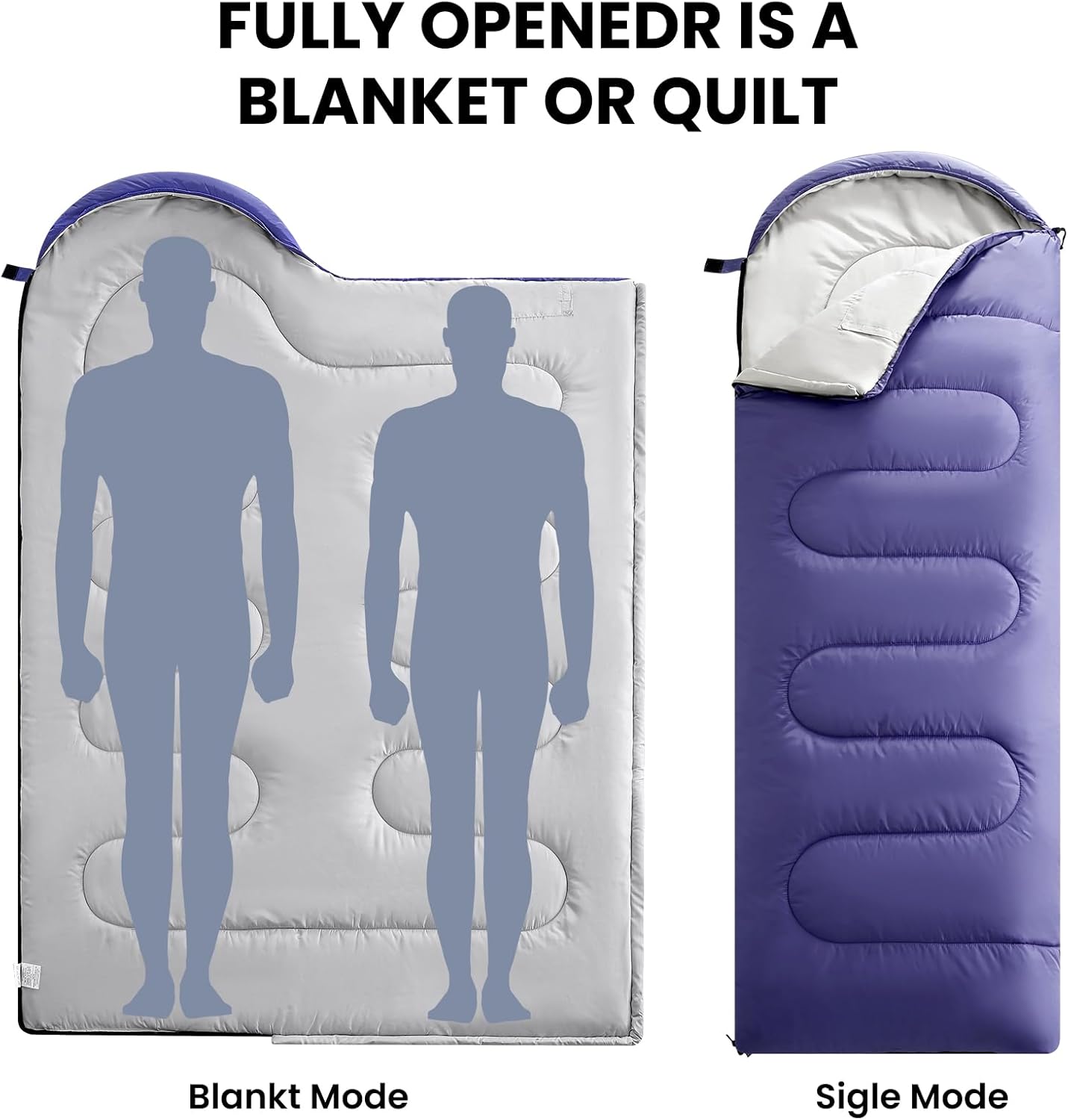 FARLAND Sleeping Bags 30℉ for Adults Teens Kids with Compression Sack Portable and Lightweight for 3-4 Season Camping, Hiking,Waterproof, Backpacking and Outdoors